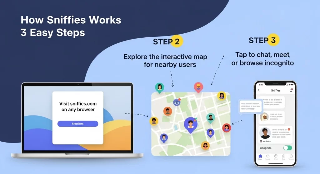 How Sniffies Works: 3 Easy Steps