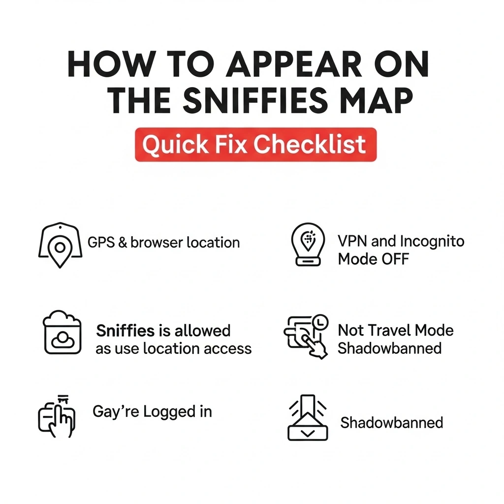 How to Appear on the Sniffies Map: Quick Fix Checklist