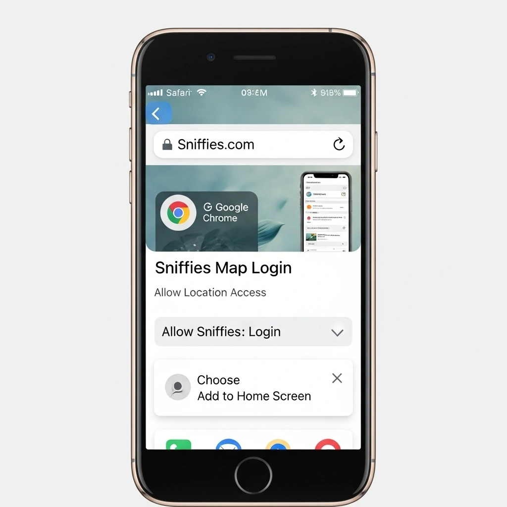 Using Sniffies Map on iPhone (iOS)